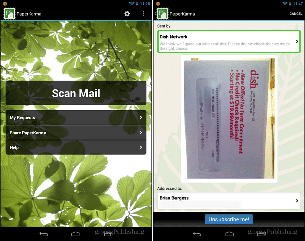 Sådan stopper du uønsket post med PaperKarma Mobile App