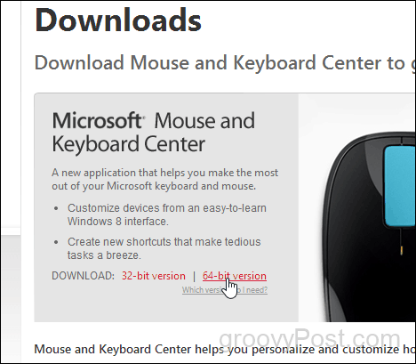 download microsoft mus og tastatur center