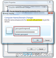 Windows 7 eller Vista Deltag i et Active Directory AD-domæne
