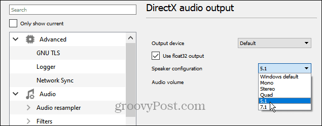 5.1 Surround Audio på VLC