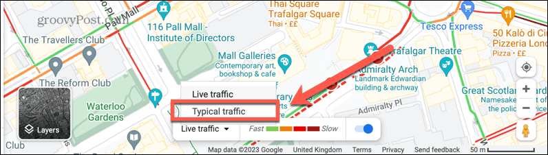 google maps typisk trafik