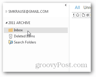 hvordan man opretter pst-fil til Outlook 2013 - ny mappeindbakke