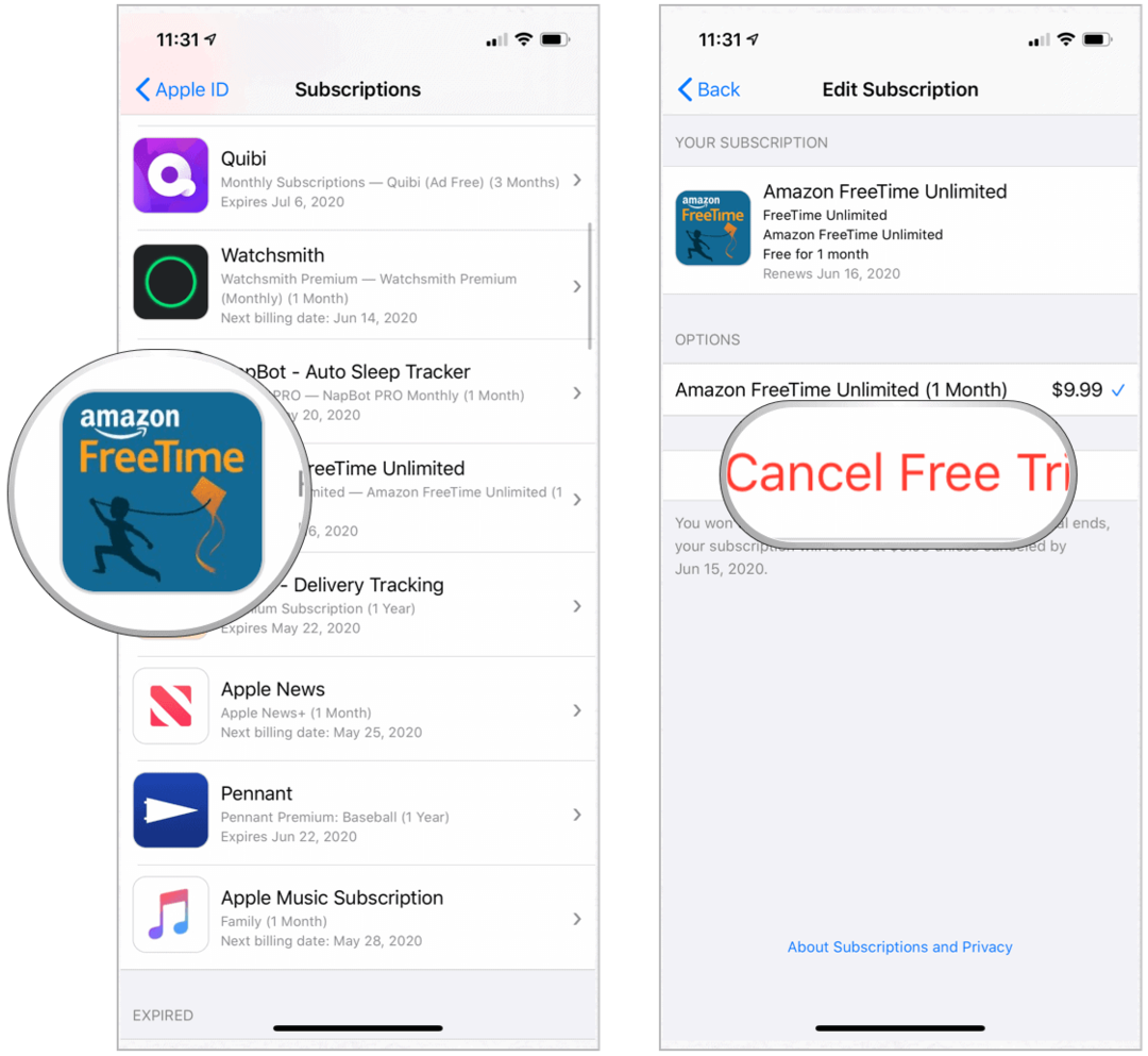 App Store Annuller gratis prøveperiode