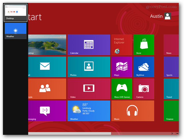 Skift hurtigt mellem Windows 8-apps via tastatur