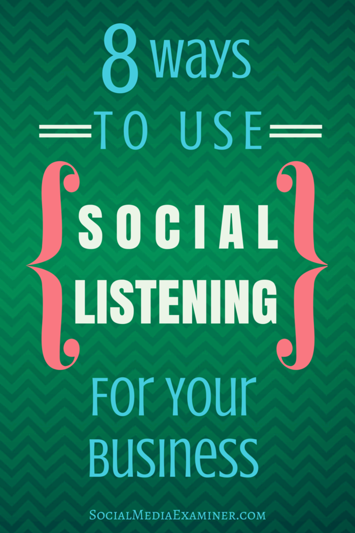 8 måder at bruge social lytning til din virksomhed
