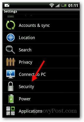Sikkerhedslås Android 2