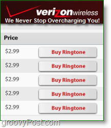Lav dine egne ringetoner -Verizon koster $ 3 hver! Ikke groovy