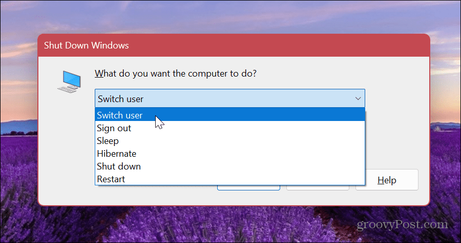 Skift brugerkonti på Windows