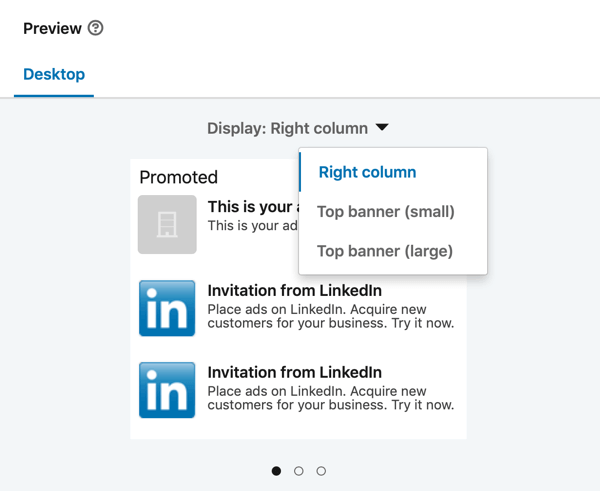 Sådan oprettes LinkedIn-tekstannonce, trin 13, annonceeksempel