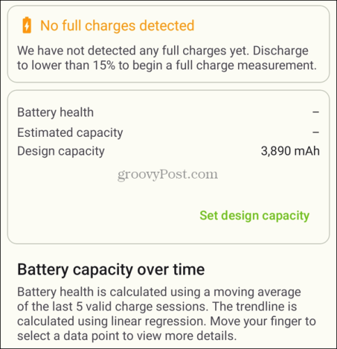 Tjek batteritilstand på Android AccuBattery-appen