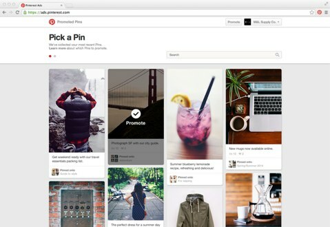 Pinterest giver dig mulighed for at vælge billedet og nøgleordene til dine Promoted Pins-kampagner. 