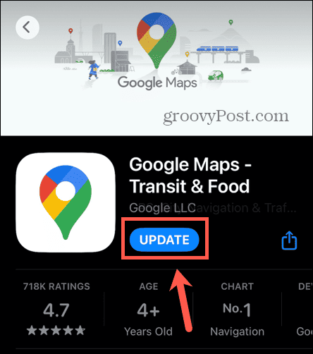 google maps opdatering
