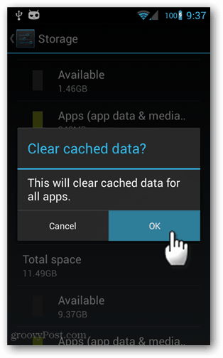 Sådan ryddes alle cache-appdata på Android 4.2+