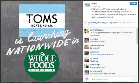 toms instagrambillede med hashtag