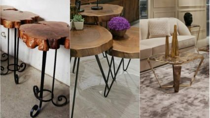 Asymmetriske bord- og sofaborddesign