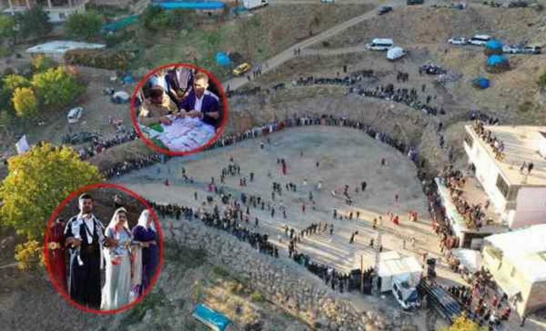Historisk øjeblik i Şırnak! Kilo guld blev båret ved brylluppet af 5 tusinde mennesker