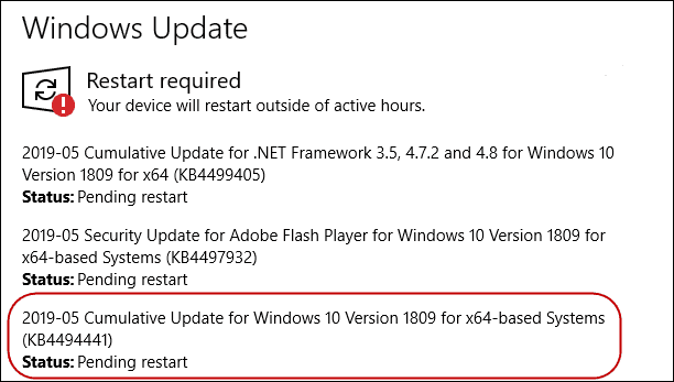 Windows 10 1809 maj Patch_Tuesday