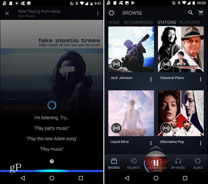 Brug Alexa til håndfri kontrol i Amazon Music App til Android eller iOS