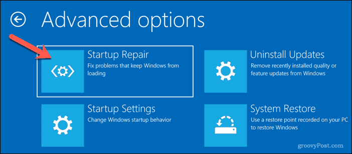 Kører automatisk reparation på Windows 10