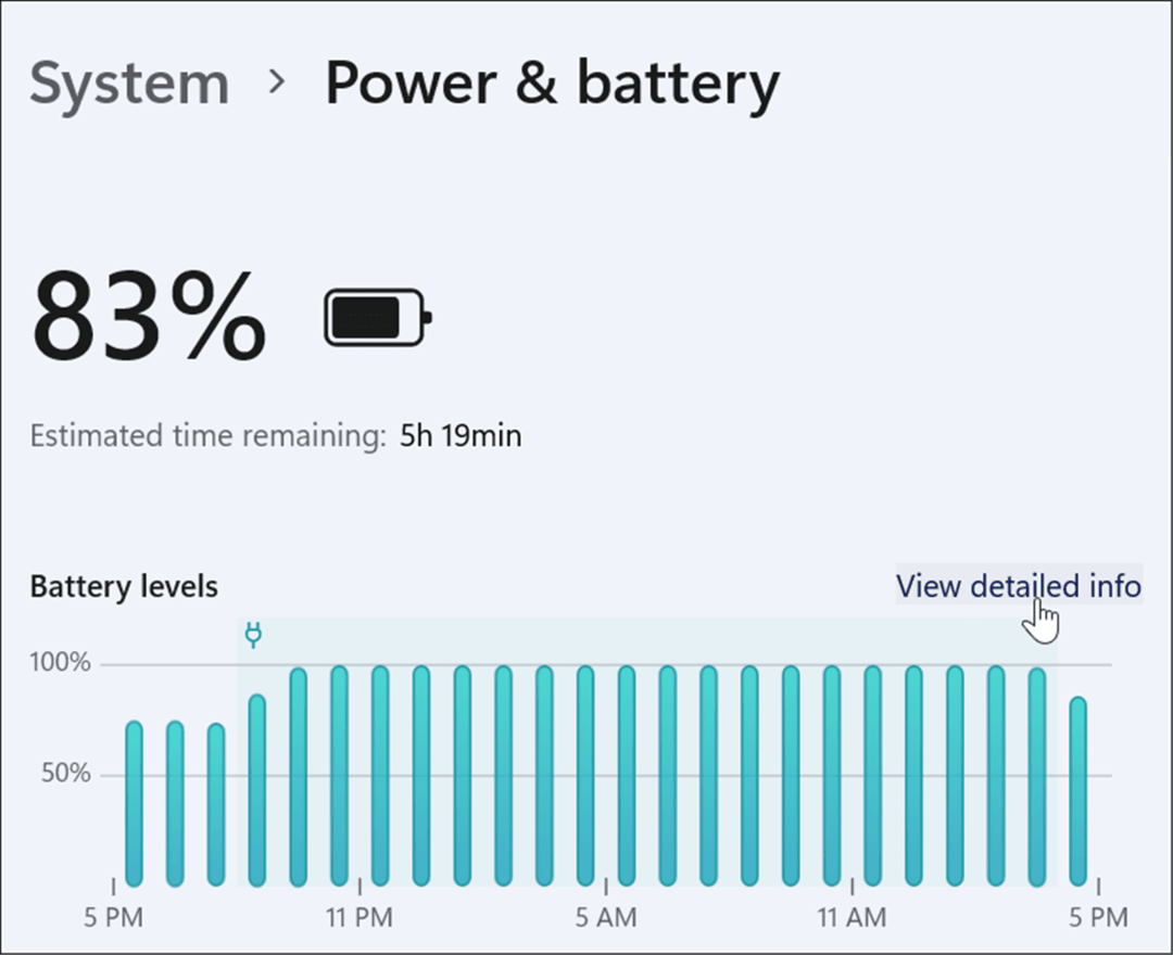 Sådan kontrollerer du resterende batteritid på Windows 11