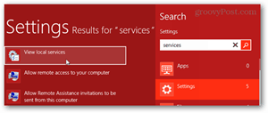 windows 8-tjenester klikkes ind