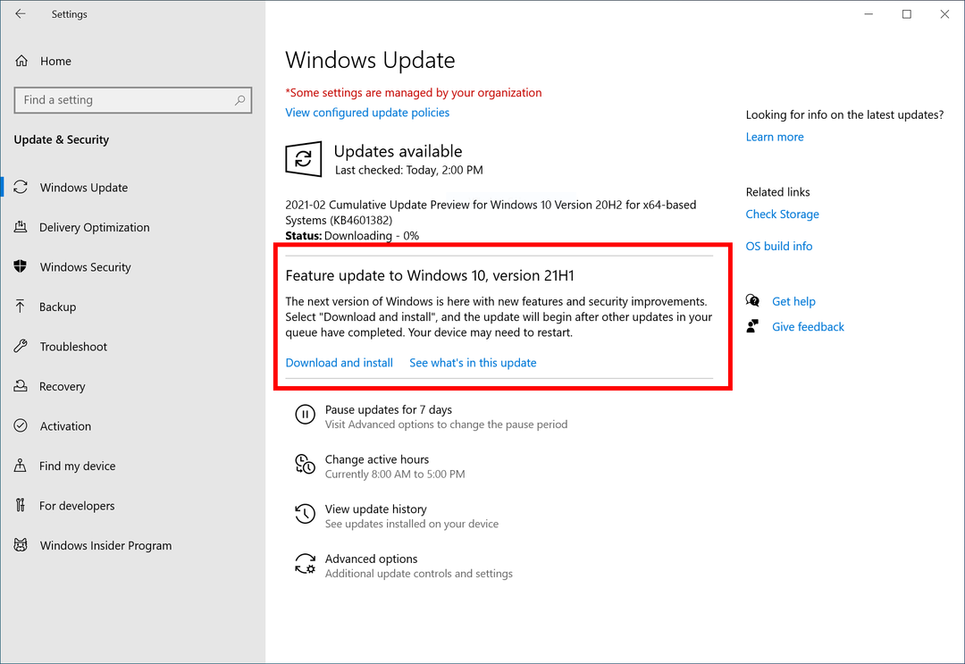 Microsoft annoncerer formelt Windows 10 21H1
