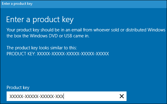 Skift Windows 10-produktnøgle
