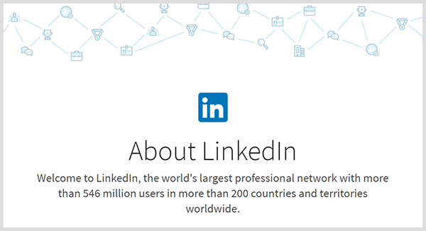 LinkedIn-statistikker bemærker, at platformen har millioner af medlemmer og global rækkevidde.