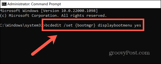 windows kommandoprompt bcdedit kommando
