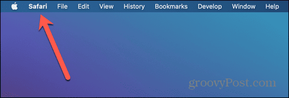 mac safari menu