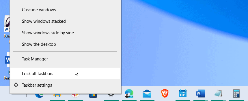 reparere Windows-proceslinjen, der vises i fuld skærm