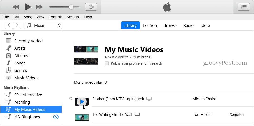 Sådan opretter du videoafspilningslister på Apple Music