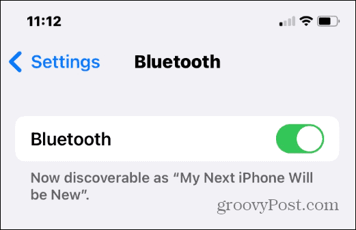 ændre bluetooth navn på iPhone