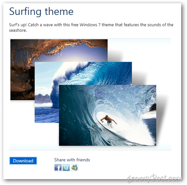 windows 7 gratis tema surfing