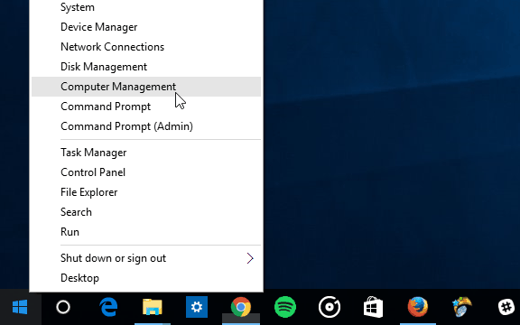 2 hurtig adgang Windows 10 Computer Management