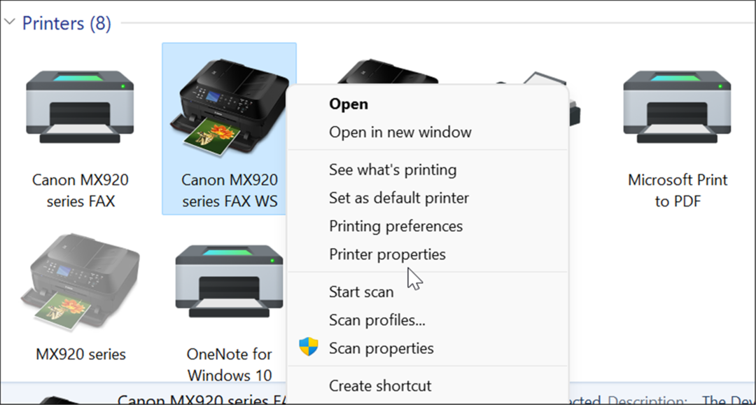 printeregenskaber deler en printer i Windows 11