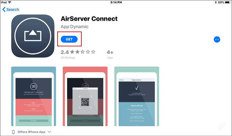 Installer AirServer Connect iOS
