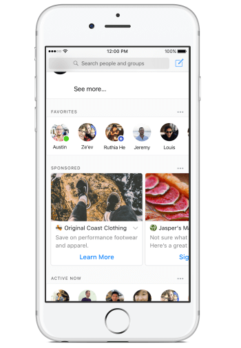 Facebook tester annoncer i Messenger-appen.