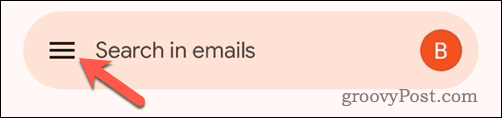 Åbn Gmail-menuen