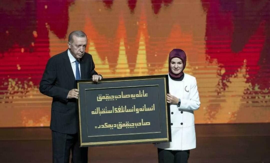 En meningsfuld gave fra Mahinur Özdemir Göktaş til Erdoğan!