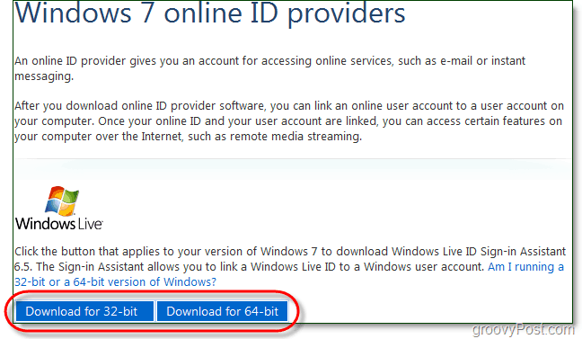 download Windows 7 live id log ind assistent