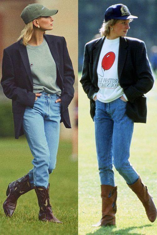 Prinsesse Diana inspireret cowboy støvle kombination