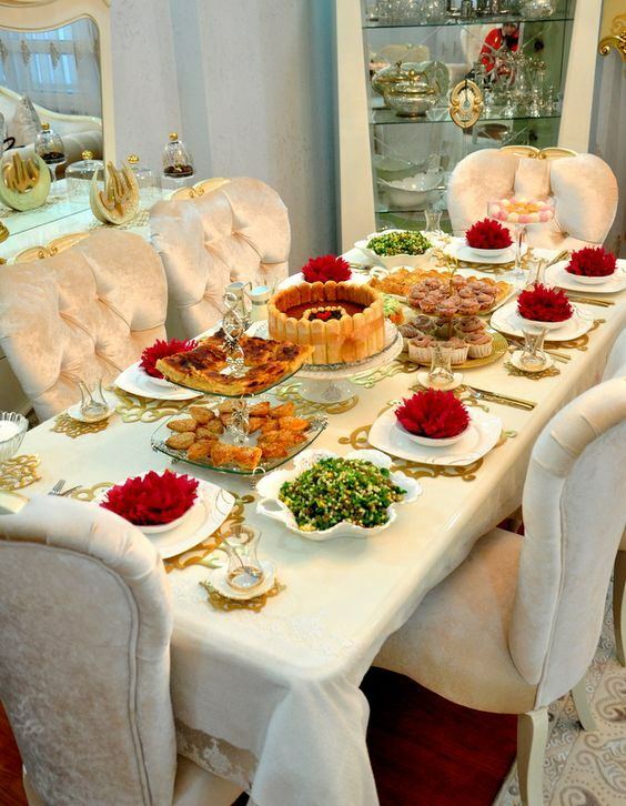 Forslag til dekoration af Iftar-tabeller