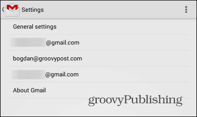 Gmail Android-konto for eksterne billederindstillinger