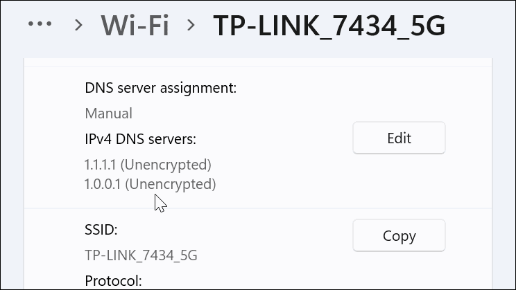 DNS-indstillinger bekræftet