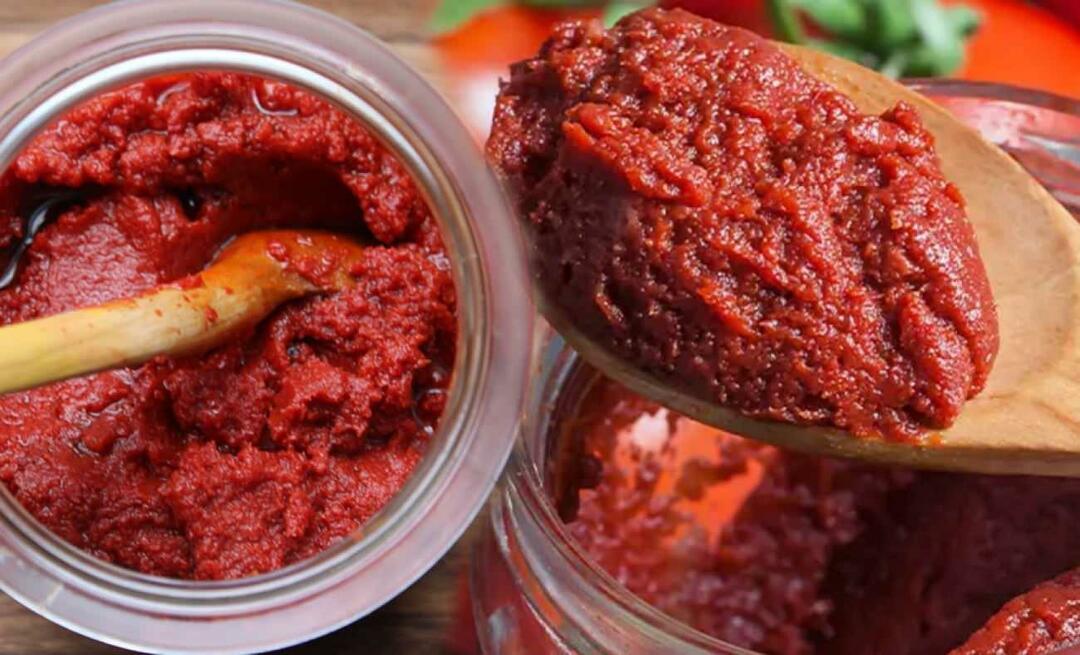 Hvordan opbevarer man tomatpure? Hvordan kan tomatpure opbevares i lang tid uden at fordærve? Forebyggelse af tomatpasta mug