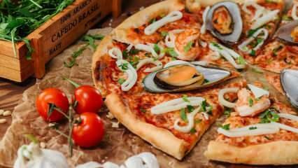 Hvordan laver man skaldyrspizza? Fisk og skaldyr Middelhavspizza opskrift derhjemme! Pizza Di Mare