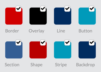 Vælg layoutfarver til dit RelayThat-projekt.