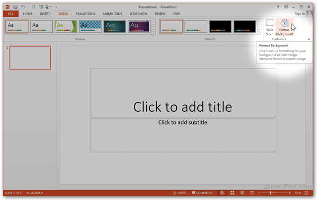 Office 2013-skabelon Opret Lav tilpasset design POTX Tilpas lysbilledslidesvejledning Sådan designes formatbaggrundsmulighed