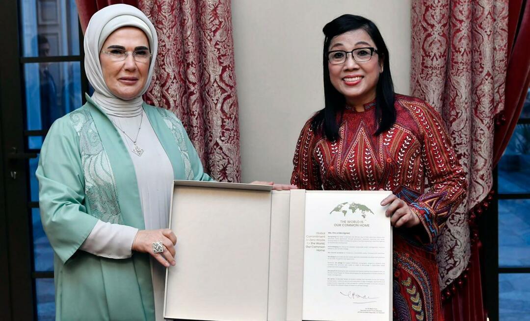 Førstedame Erdoğan mødtes med hustruen til Vietnams premierminister!